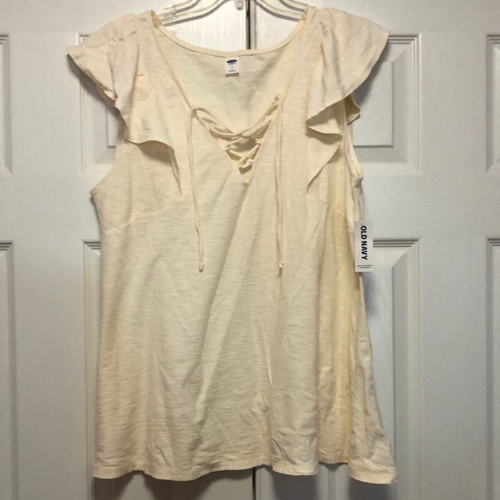 Nwt cream sleeveless top